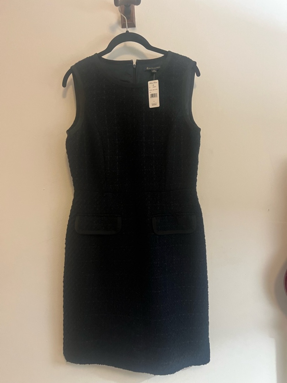 Classic  Navy & Black Sleeveless Shift Dress